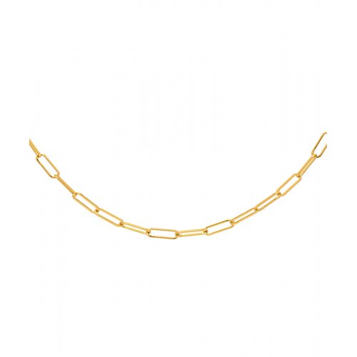 Gold Plated Paperclip Chain | 16