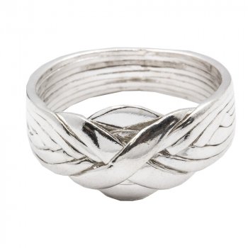 Sterling Silver Puzzle Ring | Size 7