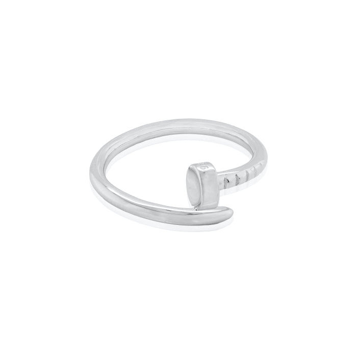 Sterling Silver Nail Open Ring