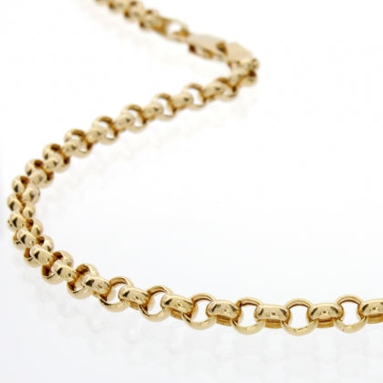 14K Yellow Gold Rolo Chain | 18