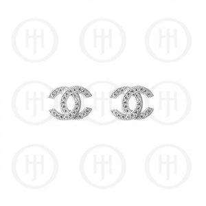 Sterling Silver Chanel® Inspired Stud Earrings