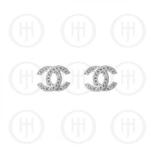 Sterling Silver Chanel® Inspired Stud Earrings
