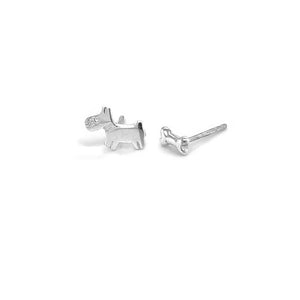 Sterling Silver Mis-Matched Stud Earrings- Dog and Bone