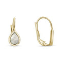 10K Yellow Gold Mother of Pearl Drop Earings