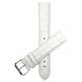 White Leather Alligator Pattern Watch Strap | 18mm