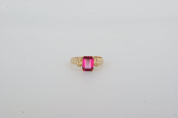 10k Yellow Gold Ruby Ring Available at The Vault Fine Jewellery 