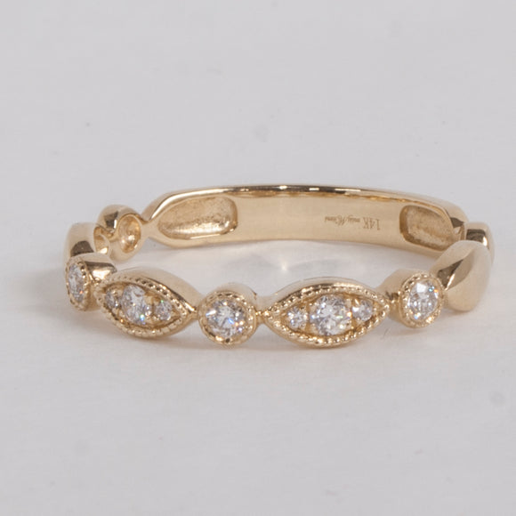 14K Diamond Stacker Ring by Miss Mimi