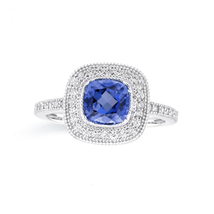 Sterling Silver "Heritage Collection" Blue Sapphire Ring by Miss Mimi