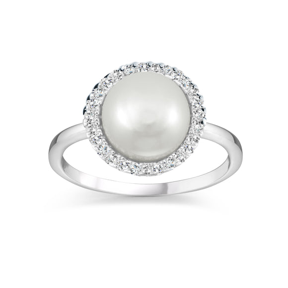 Sterling Silver Freshwater Pearl Ring by Miss Mimi