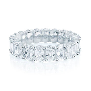 Sterling Silver Oval Eternity Band by Miss Mimi