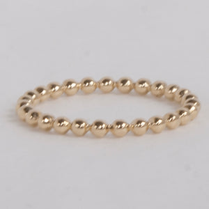 14K Beaded Stacker Ring by Miss Mimi