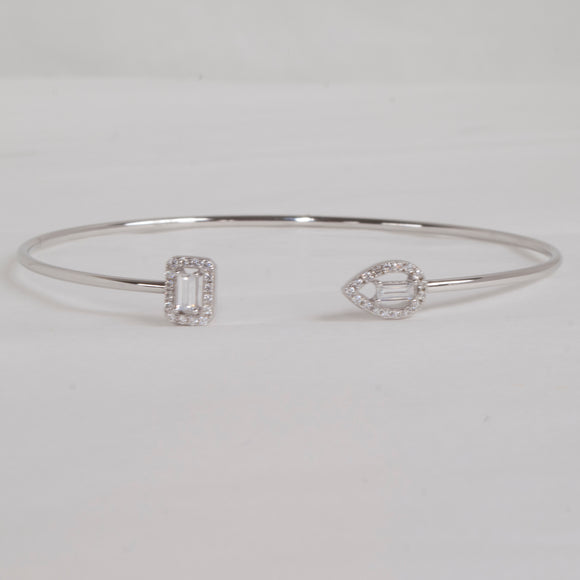 Sterling Silver Open Bangle by Miss Mimi
