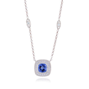Sterling Silver "Heritage Collection" Sapphire Pendant by Miss Mimi