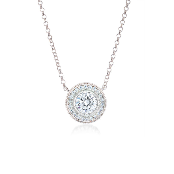 Sterling Silver Heritage Circle Necklace by Miss Mimi