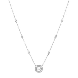 Sterling Silver Square Heritage Necklace by Miss Mimi