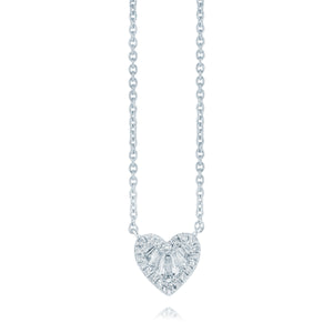 14K Diamond Heart Necklace by Miss Mimi