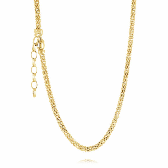 Gold Plated Popcorn Necklace by Miss Mimi | 20