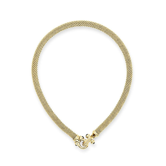 Mesh necklace with equestrian buckle - Miss Mimi