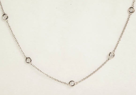 Sterling Silver Station Necklace by Miss Mimi