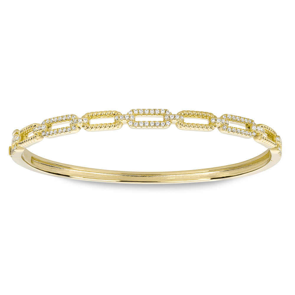 Classic Twist Bangle in Yellow by Miss Mimi
