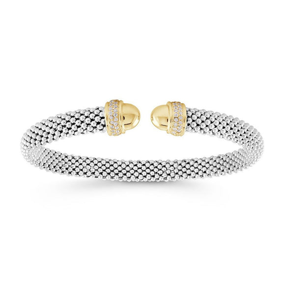 Sterling Silver Mesh Bangle by Miss Mimi