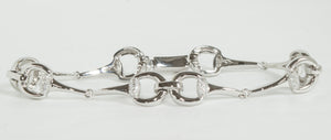 Sterling Silver Horseshoe Link Bracelet by Miss Mimi