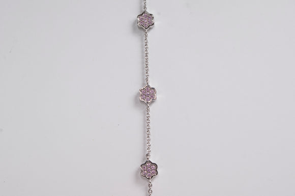 Children's Pink Flower Bracelet by Little Miss Mimi