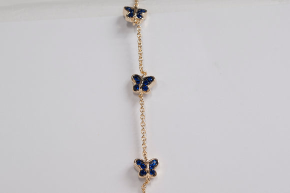 Children's Gold Plated Butterfly Bracelet by Little Miss Mimi
