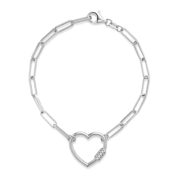 Heart paper clip link bracelet - Miss Mimi