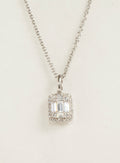 Sterling Silver Invisible Radiant Pendant by Miss Mimi
