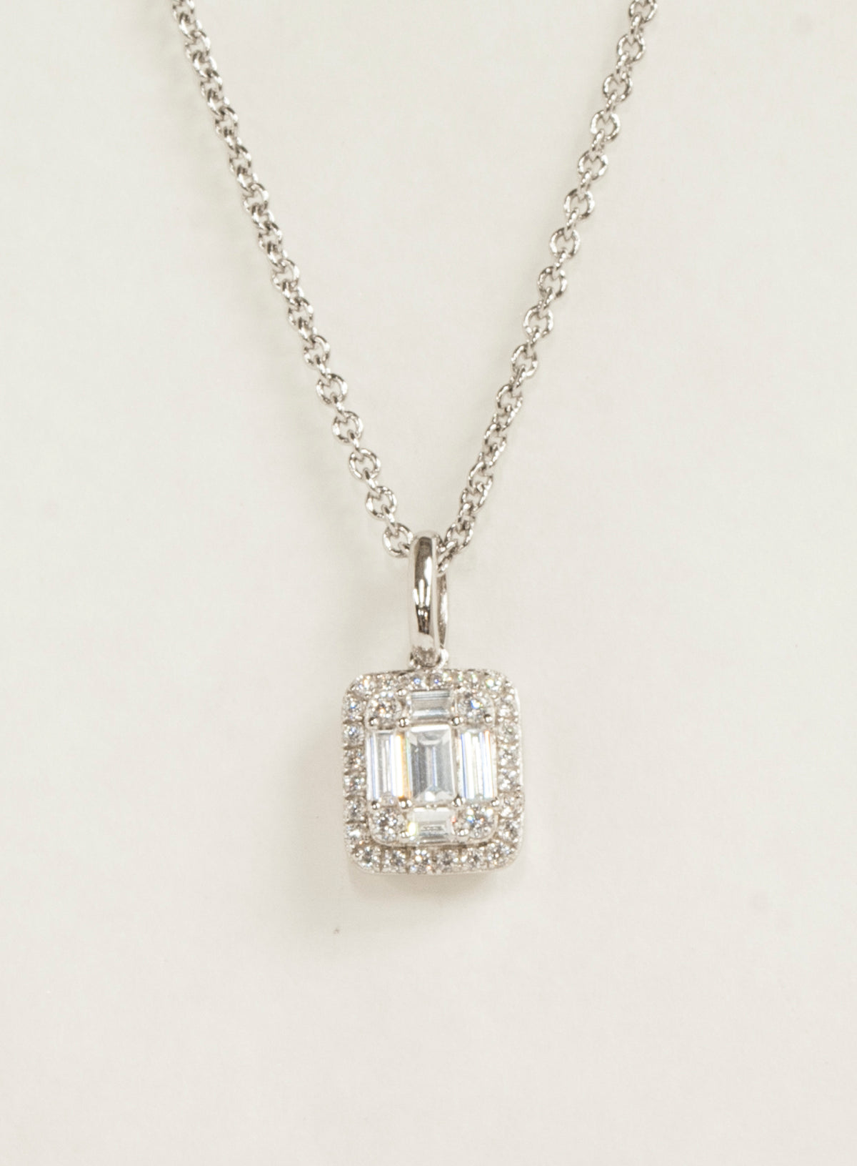 Sterling Silver Invisible Radiant Pendant by Miss Mimi