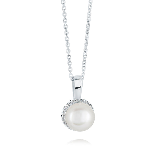 Sterling Silver Freshwater Pearl Pendant by Miss Mimi