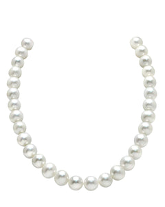 Pearlized White Agate Strand with Sterling Silver Clasp | 18"