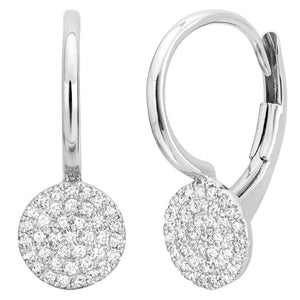 14K Genuine Pave Set Diamond Earrings by Miss Mimi
