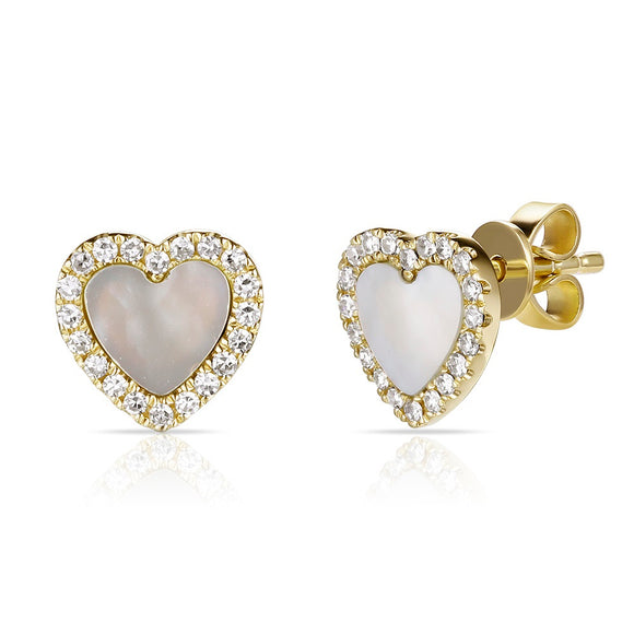 14K White Agate and Diamond Earrings by Miss Mimi