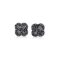Black Rhodium Clover Stud Earrings by Miss Mimi