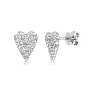 Sharp heart earrings