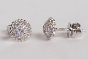 Sterling Silver "Bombe Dew Drop" Stud Earrings by Miss Mimi