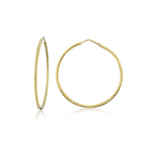 Gold Plated Sterling Silver Hoop Earrings by Miss Mimi