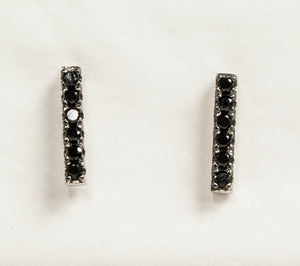 Sterling Silver Classic Bar Earrings by Miss Mimi