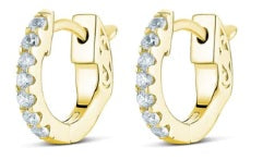 Gold Plated Sterling Silver Hoop Earrings by Miss Mimi