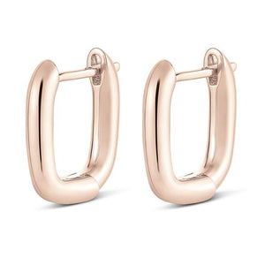 Rose Gold plated "Be Square" Huggies by Miss Mimi