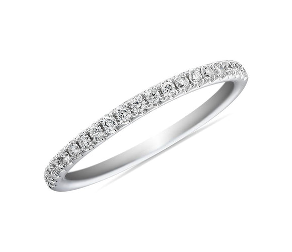 14K White Gold 0.31CT Diamond Band | Size 5.5