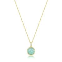 Amazonite and Cubic Zirconia Pendant by Reign