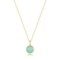 Amazonite and Cubic Zirconia Pendant by Reign