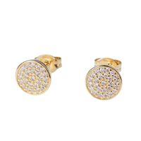Gold Plated CZ Stud Earrings by Reign