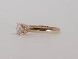 14K Yellow Gold 6-Prong Solitaire Moissanite Ring