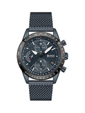Hugo Boss Pilot Edition Ionic-Plated Blue Steel Link Bracelet Chronograph Watch