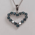 14K White Gold Alexandrite Heart Pendant