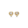 April Birthstone Children's Heart Earrings